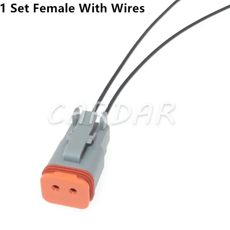 2 Pin DT04-2P-L012 DT06-2S Auto Electrical Power Connector Car Wiring Waterproof Sealed Socket With Flange