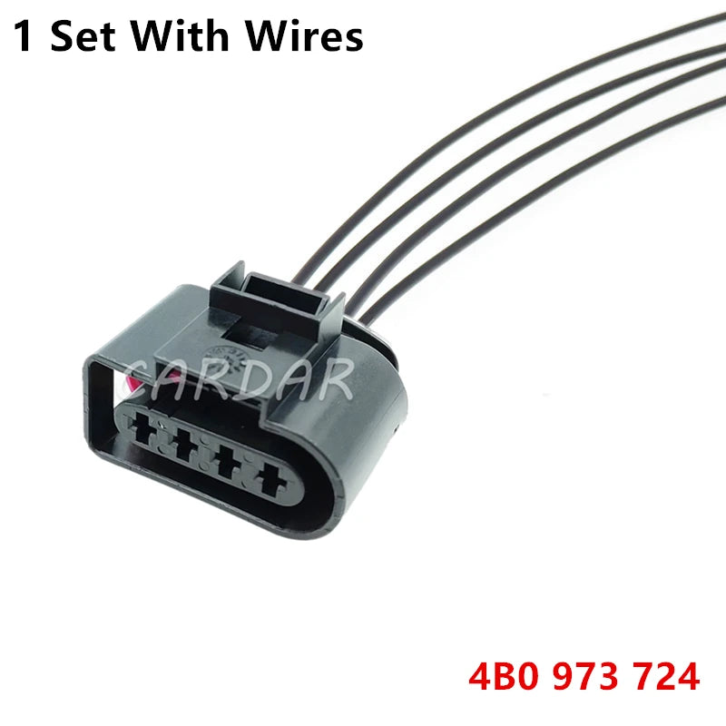 4 Pin 4B0973724 4B0 973 724 Automotive Waterproof Connector Ignition Coil Wire Harness Plug With Pins For VW