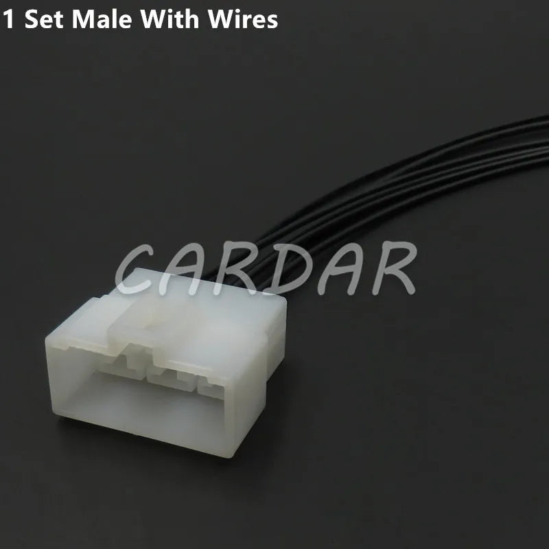 6 Pin 6.3mm Auto Wire Connector Automobile Socket With Terminals