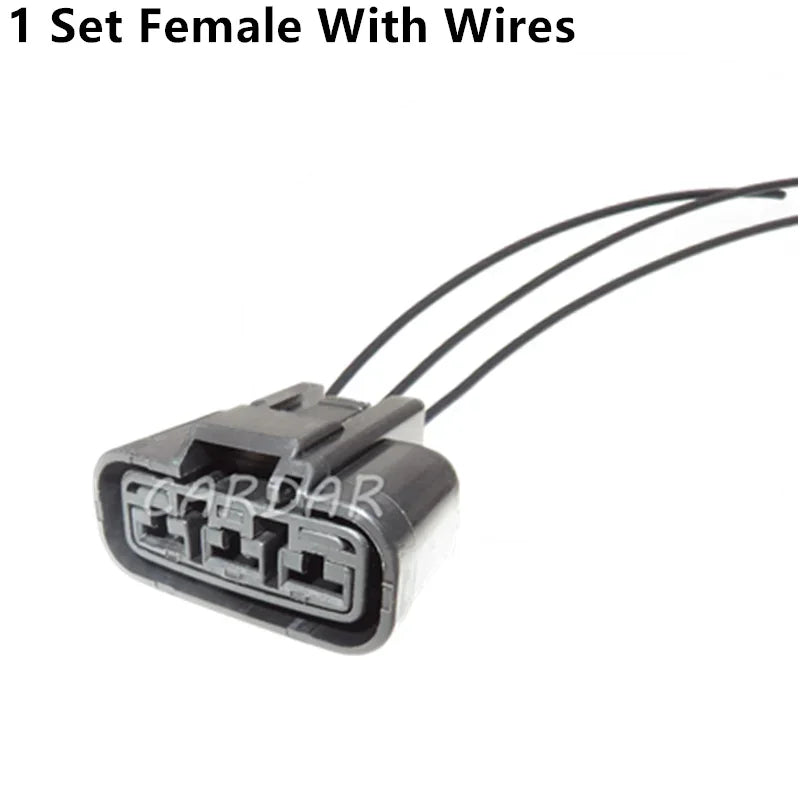 Fan Socket Automotive Electrical Wire 3 Pin Power Cord Connector QLW-A-3F-B Receptacle Kit QLW-A-3F-GR For Honda