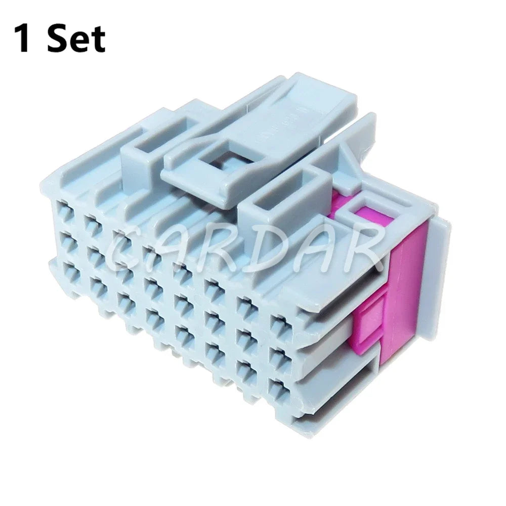 24 Pin Grey Automobile Wire Cable Connector Car Replacement Socket Plastic Housing Unsealed Adapter
