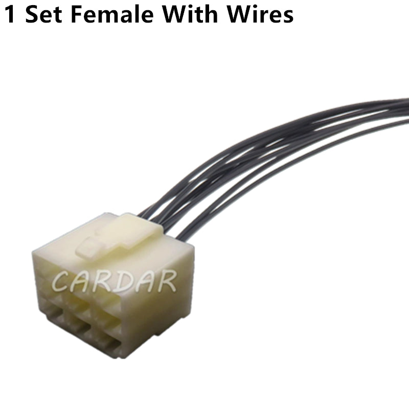 9 Pin 6.3 Series Automobile Large Current Male Female Docking Wire Cable Unsealed Socket With Terminal