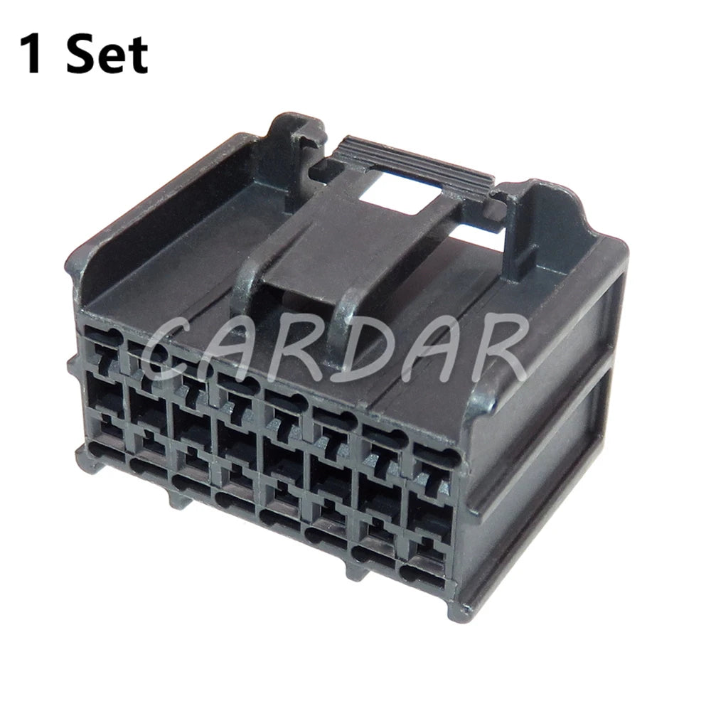 16 Pin 13520382 Black Automobile Wire Harness Plastic Housing Unsealed Socket With Terminal