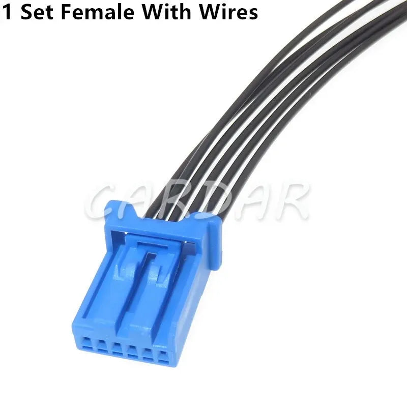 6 Pin Blue Car Wiring Socket Cable Wire Connetcor Auto Unsealed Adapter With Terminal