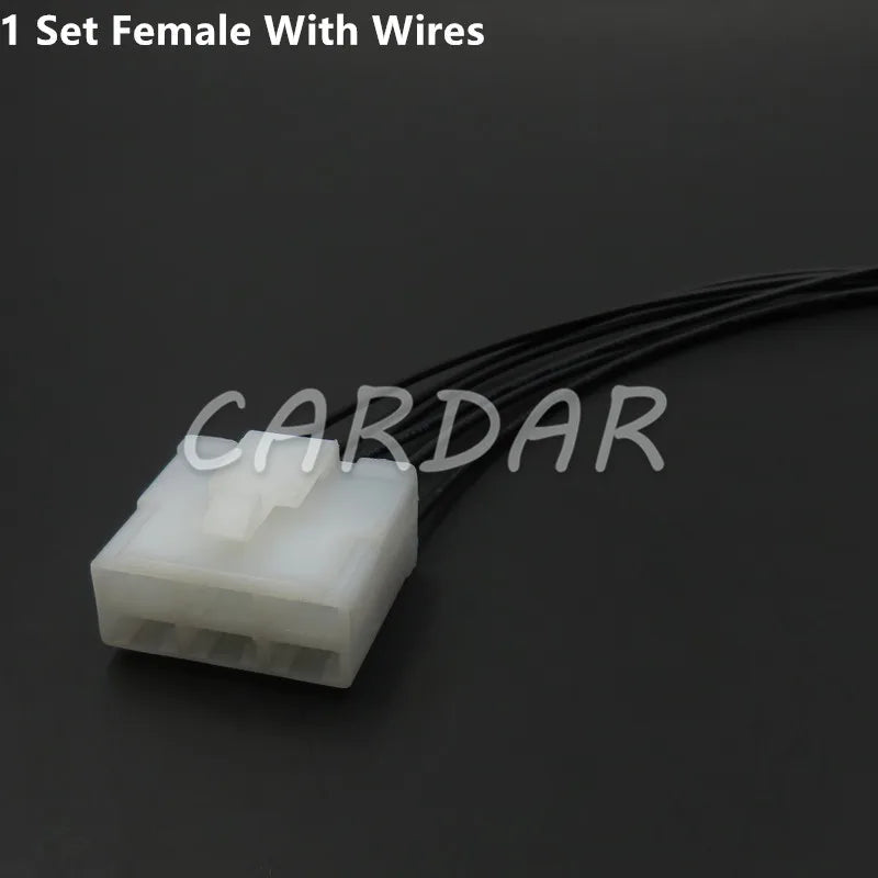 6 Pin 6.3mm Auto Wire Connector Automobile Socket With Terminals