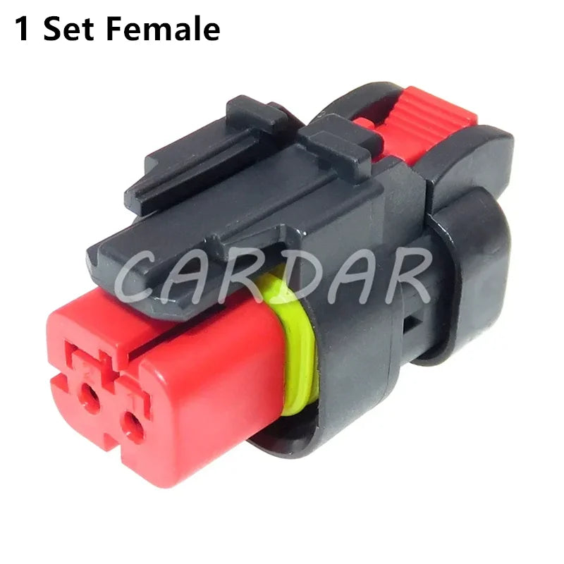 2 Pin 776427-1 Red Excavator Carter Camshaft Sensor Waterproof Socket For Automobile