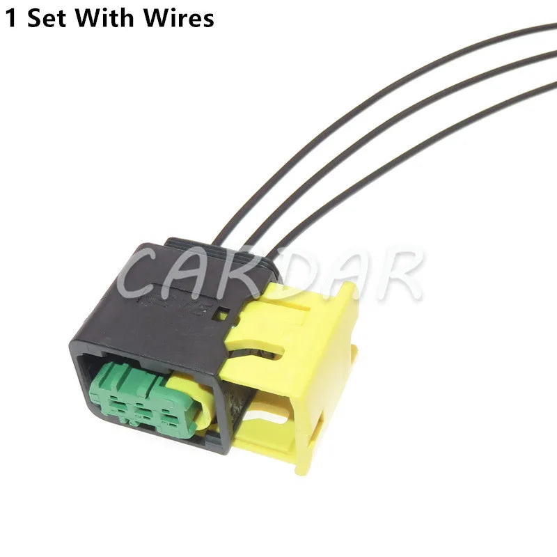 3 Pin 1.5 Series High Temperature Resistance New Energy Green Wiring Socket For Automobile 3-1418448-1