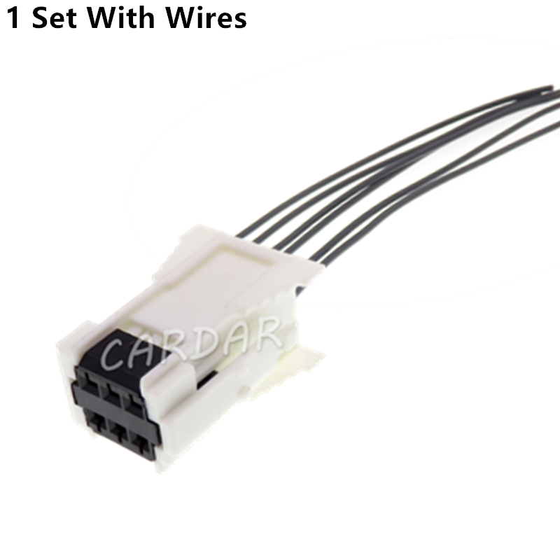 6 Pin 1.5 Series Automotive Blower Wiring Harness Socket White Plastic Housing Unsealed Adapter