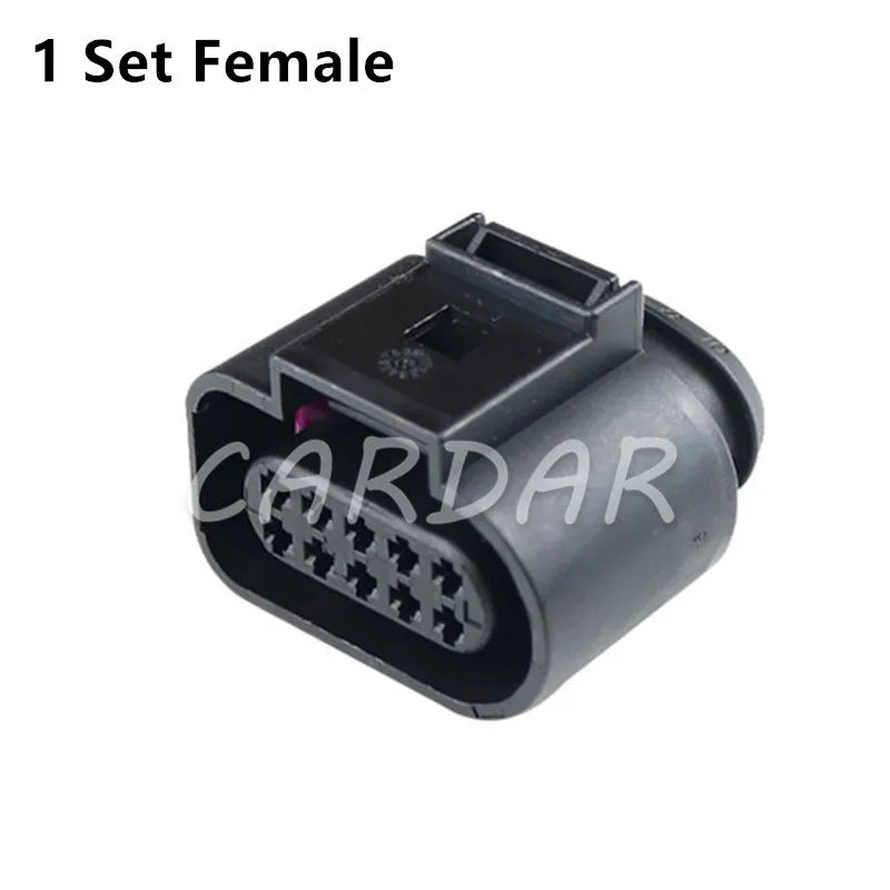 10 Pin 1J0973715 1J0973815 6X0973815 1.5mm Automotive Headlight Connector Car Door Lock Socket For VW Audi