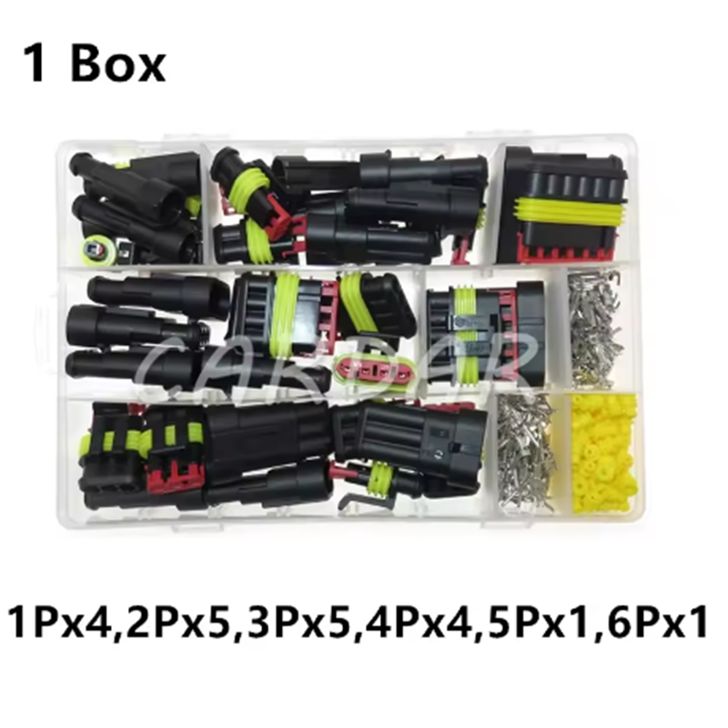 1 2 3 4 5 6P AMP Superseal Auto HID Waterproof Wiring Socket Automobile Electric Cable Harness Connector Sealed Adapter