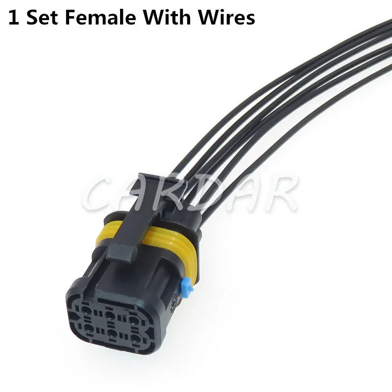 6 Pin Waterproof Plug Wire Harness Socket Auto Connector With Terminals
