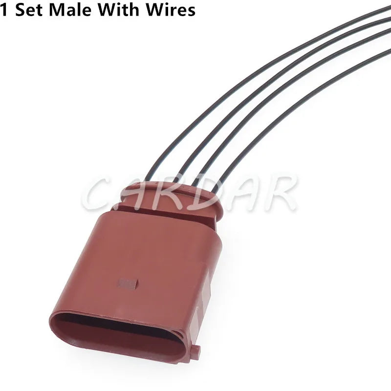 4 Pin 1J0973824A 1J0973724A 3.5mm Waterproof Auto Oxygen Sensor Plug Harness Connector Sockets For VW