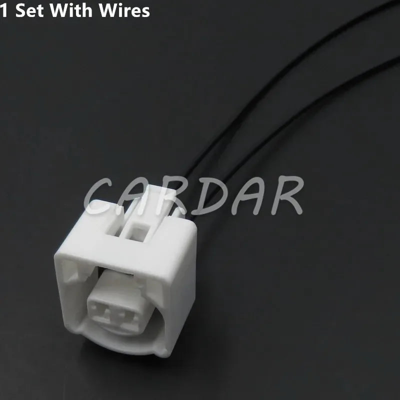 2 Pin White Electrical Connector Waterproof Automotive Wiring Harness Plug