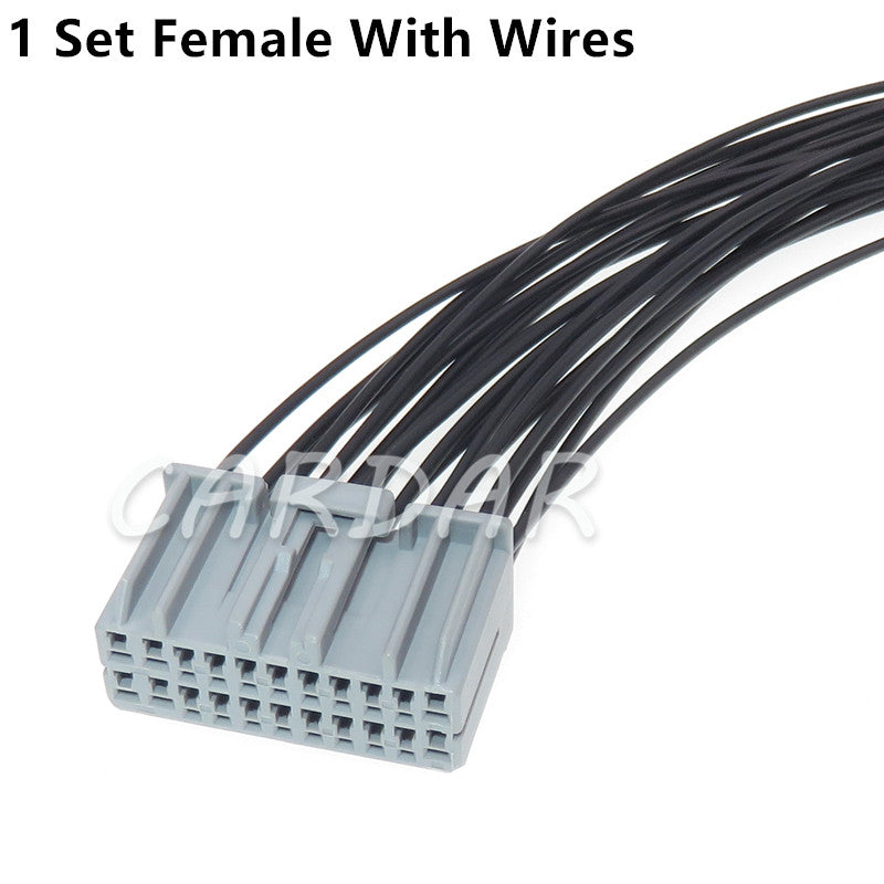 22 Pin 917989-6 Automotive Wiring Harness Connector Socket With Terminals
