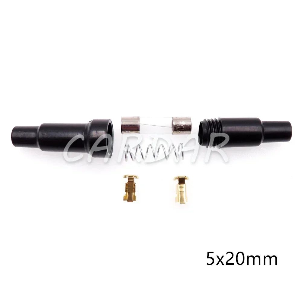 Black 5x20mm 6x30mm Glass Tube Fuse Holder 5*20mm 6*30mm Screw Type Plastic Housing Fuses Casings Fuse Box