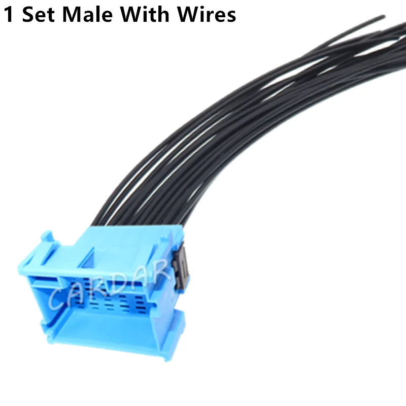 18 Pin Blue Car Wire Harness Plastic Housing Socket Auto Adapter Male Female Unsealed Connector 1-967629-5 1-967624-5