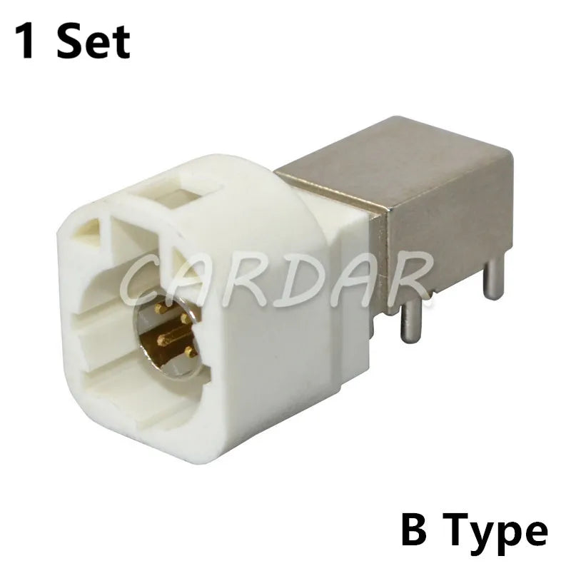 LVDS 4 Pin PCB Socket Bent Pin Automotive Male HSD Connectors Universal Auto Fakra Connector