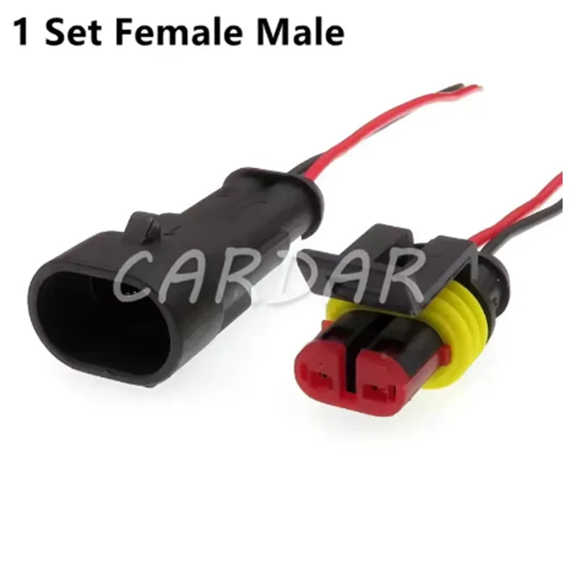 Superseal 1.5 Kit AMP Tyco 1/2/3/4/5/6 Pin Waterproof Electrical Wire Connector Waterproof With Wire Harness