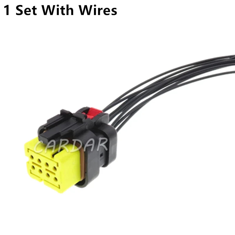 8 Pin 1.6 Series Yellow Automobile Plastic Housing Waterproof Wiring Socket Car Electrical Connector