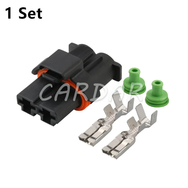 2 Pin Car Electronic Fan Plug Waterproof Automotive Socket 1544361-1 For Peugeot Citroen