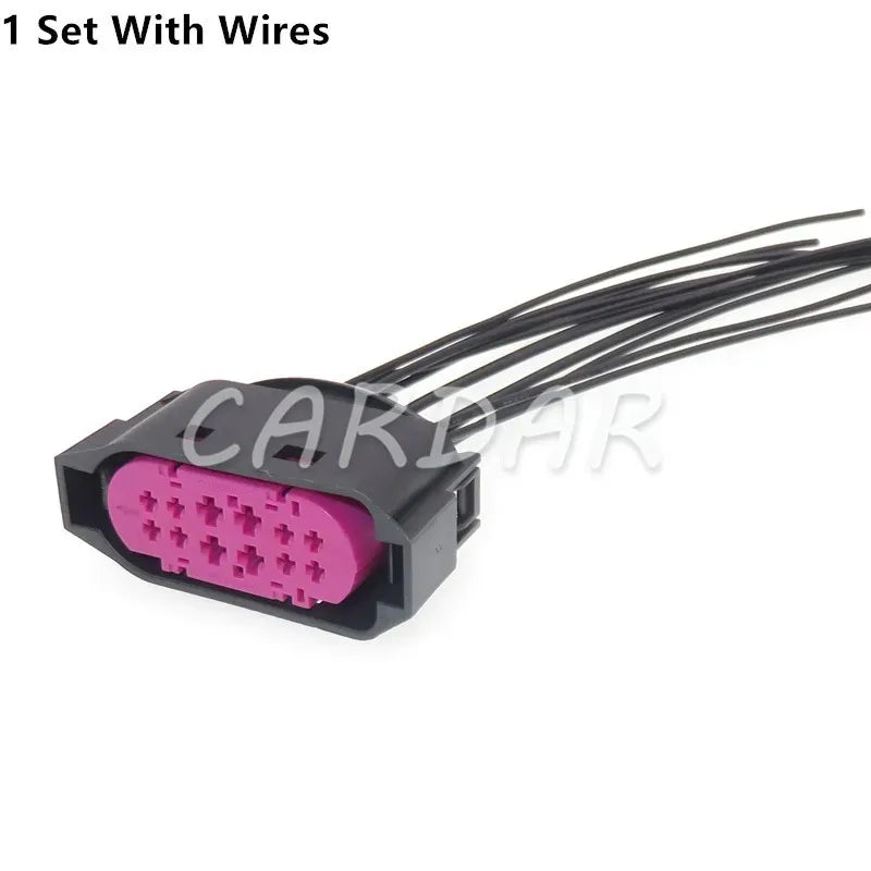 12 Pin 1J0 941 165 1J0941165 Female Auto Electric Connector Waterproof Light Socket For VW Audi