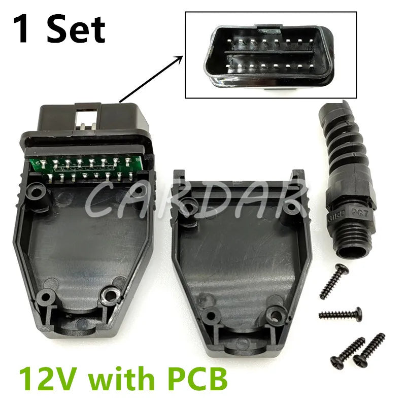 Universal OBDII 16 Pin/Way OBD2 OBD 2 Automotive Connector Plug OBD-II Socket