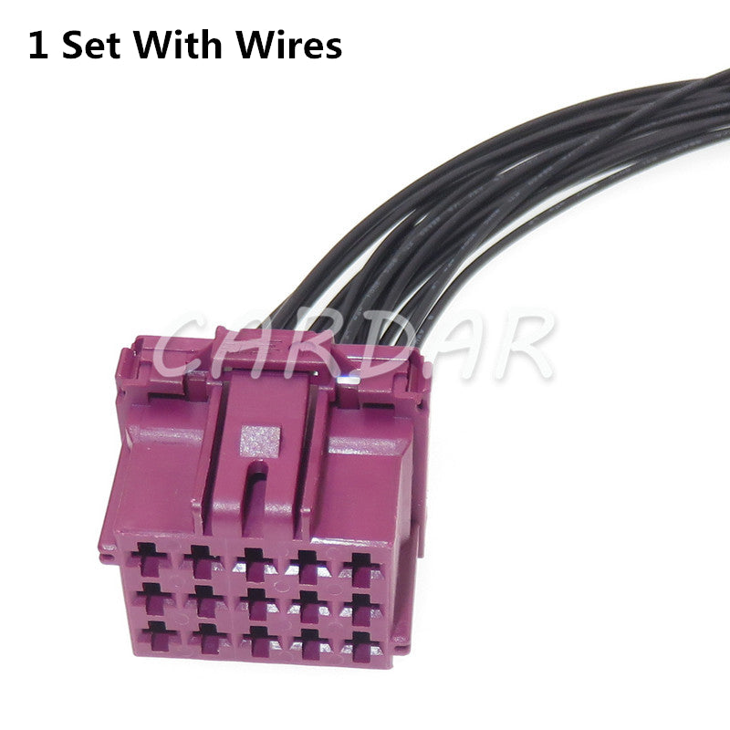 15 Pin 8-968973-1 Automotive Car Audio Amplifier Plug Wire Harness Cable Socket