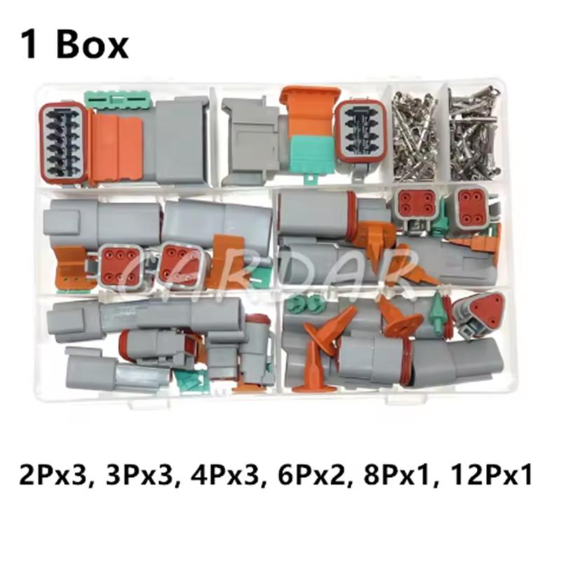 2P 3P 4P 6P 8P 12P Automotive Waterproof Wiring Terminal Connector DT Series Sealed Socket DT04 DT06-2S 3S 4S 6S 8S 12S
