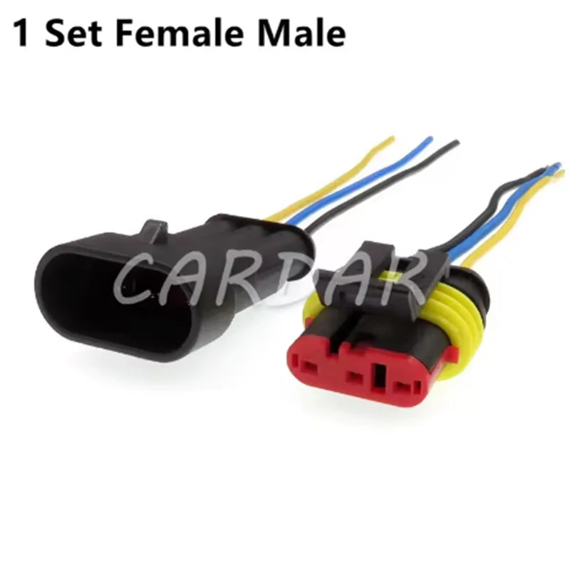 Superseal 1.5 Kit AMP Tyco 1/2/3/4/5/6 Pin Waterproof Electrical Wire Connector Waterproof With Wire Harness
