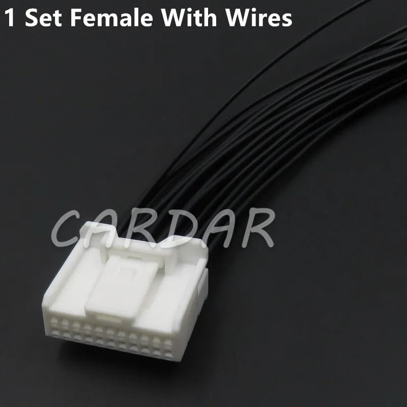 22 Pin 0.7mm 6098-3885 7283-4578 Car Auto Navigation Reversing Mirror Connector Automotive Audio Cable Socket For Nissan