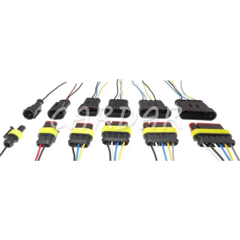 Superseal 1.5 Kit AMP Tyco 1/2/3/4/5/6 Pin Waterproof Electrical Wire Connector Waterproof With Wire Harness