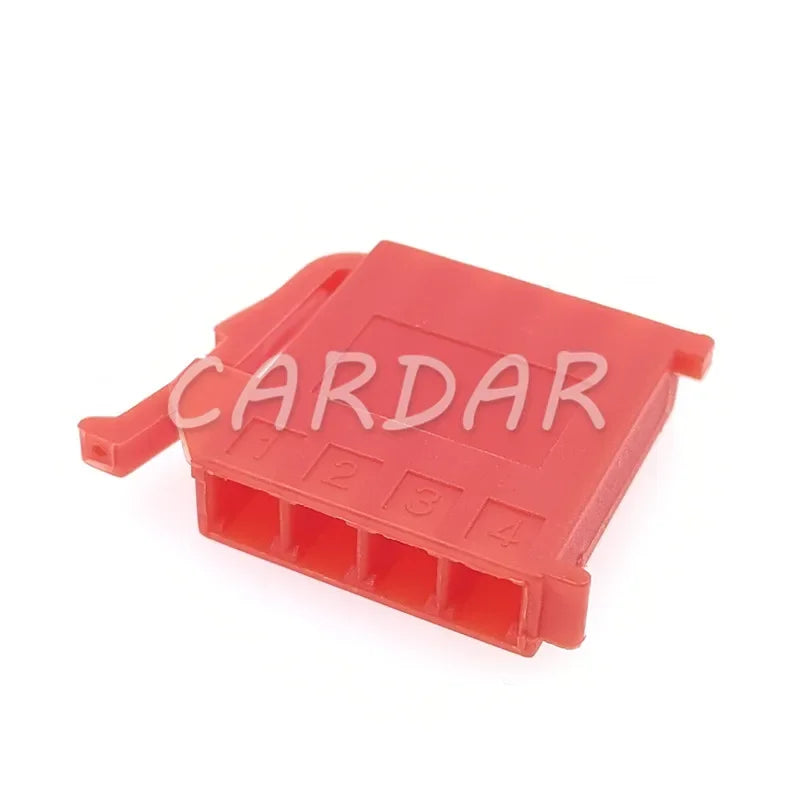 Conector de enchufe de cable para coche de 4 pines y 2,8 mm, carcasa roja con pines, accesorios de modificación de automóvil
