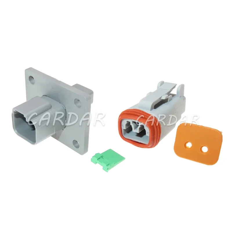2 Pin DT04-2P-L012 DT06-2S Auto Electrical Power Connector Car Wiring Waterproof Sealed Socket With Flange