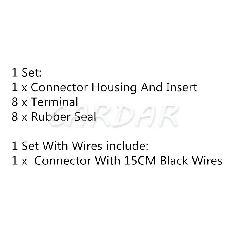 8 Pin 4-1437710-6 Auto Waterproof Wiring Cable Connector Car Plug Socket With Terminals And Seals