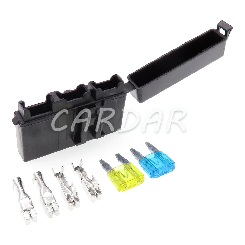 2 Way Mini Blade Type Fuse Holder Small In-line InLine Fuse Holders With Crimp Terminal