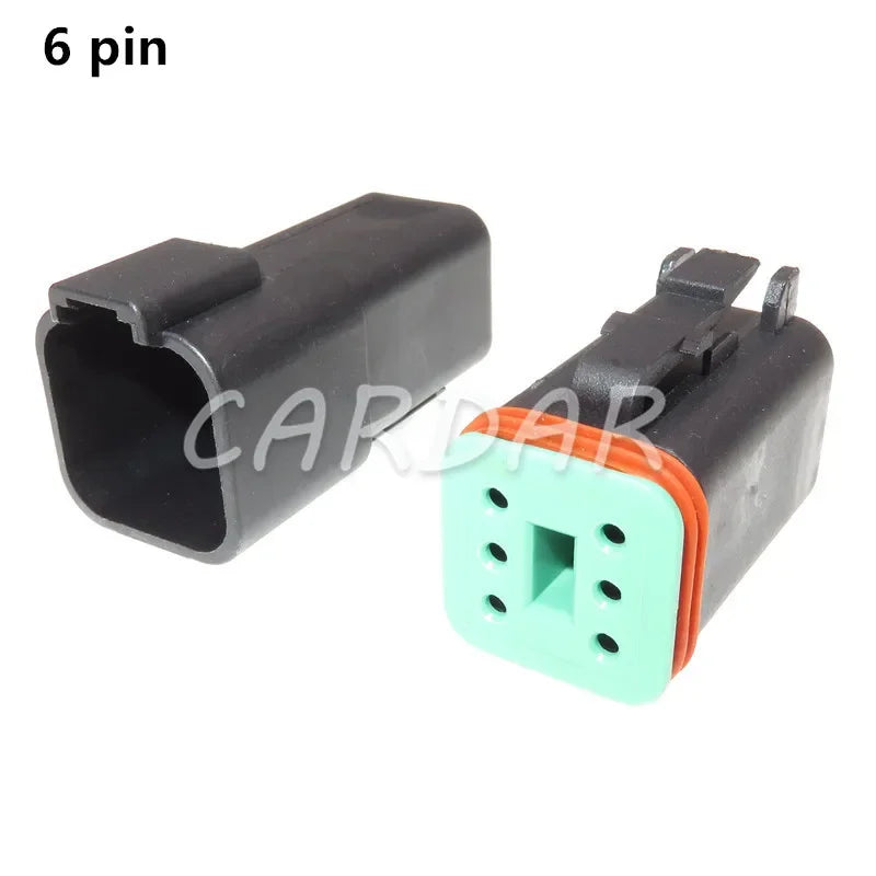 Deutsch DT Black Connector Waterproof Electrical Plug DT06/DT04 2/3/4/6/8 Pin Engine/Gearbox For Car Bus Motor Truck