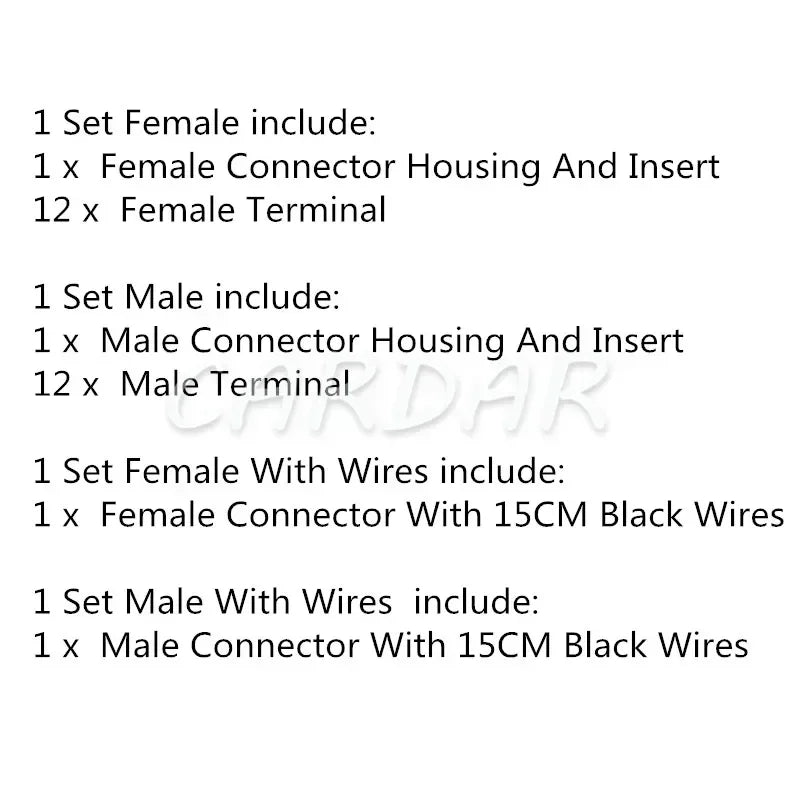 12 Pin Auto Socket Wiring Harness Automotive Connector With Terminals