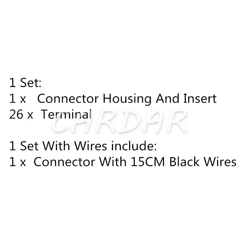 26 Pin Automobile Low Power Composite Connector Car Unsealed Plug With Terminal Auto Accessories