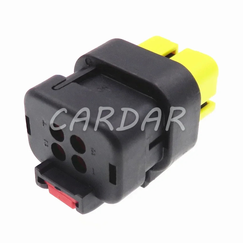 4 pines 776487-3 Conector automático amarillo Carcasa de plástico impermeable Terminal de cableado Socket