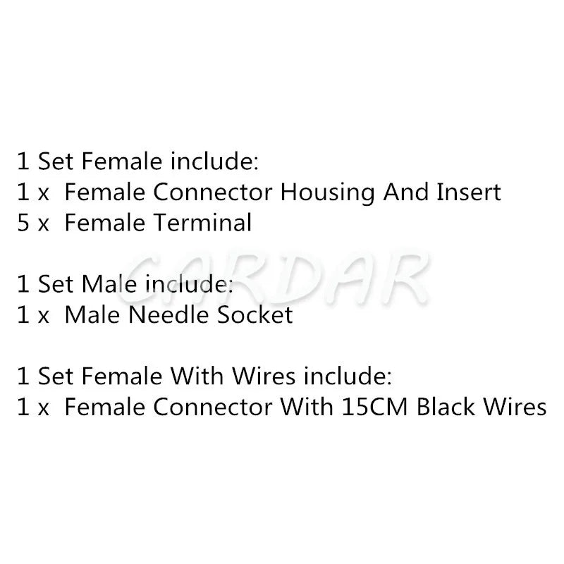 5 Pin PCB Mounting Harness Connector Waterproof Auto Wire Socket For Motorcycle Cars