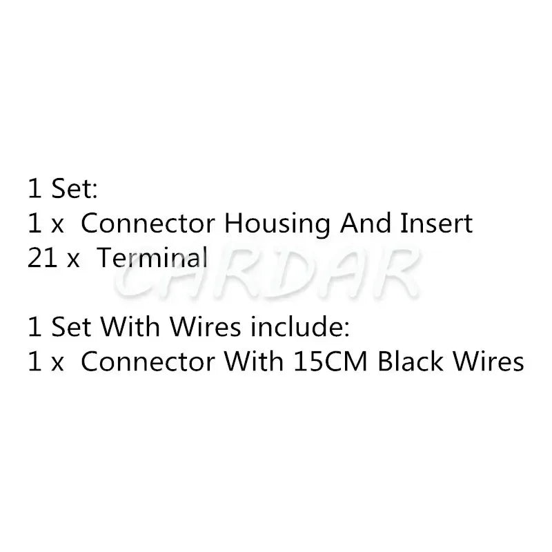 21 Pines 1-967625-3 967635-1 Conector Automotriz Enchufe de Cable Eléctrico con Terminales