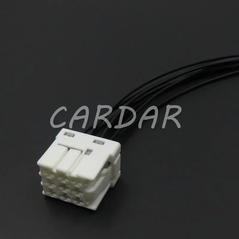 9 Pin 2-968307-2 White Automotive Power Amplifier Wiring Harness Unsealed Socket