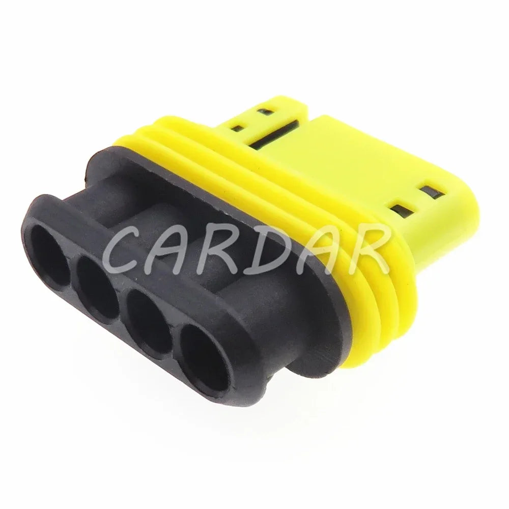 4 Pin 1.5 Series Yellow Auto Plastic Housing Wiring Socket Waterproof Connector Auto Accessories