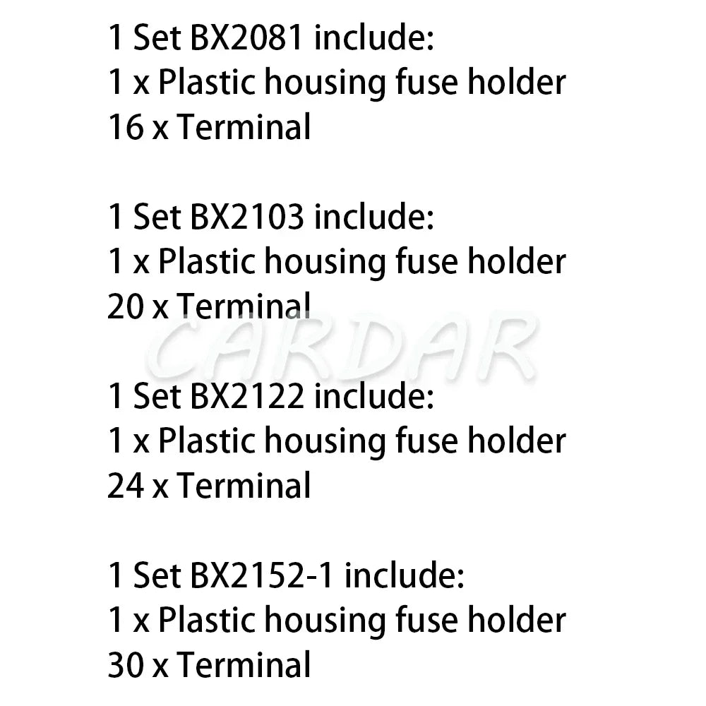 8/10/12/15 Way Standard Automobile Circuit Controller Box with Crimp Terminal Middle Car Blade Fuse Holder