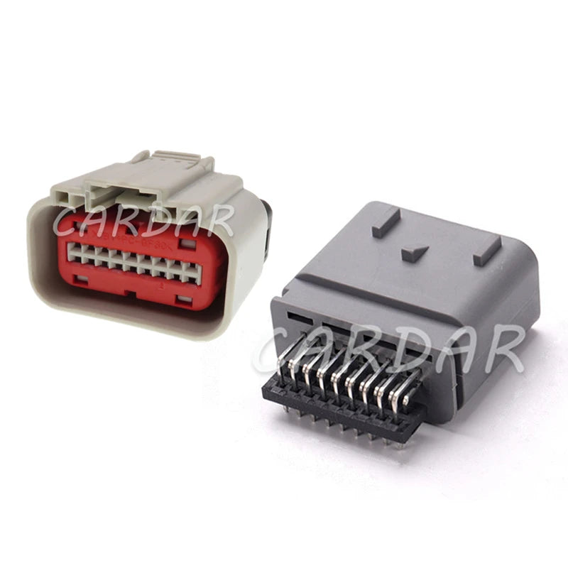 18 Pin 1488533-6 Auto Air Flow Meter Plug Car Radar Cable Connector Gray Wire Socket With Terminals