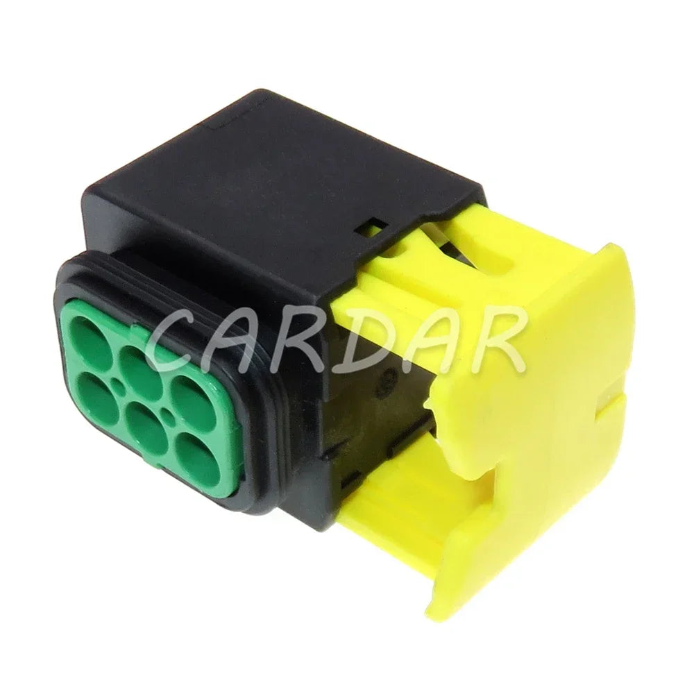 6 Pin 3.5 Series 3-1418437-1 Auto Plastic Housing Socket Green Car Wire Cable Harness Connector