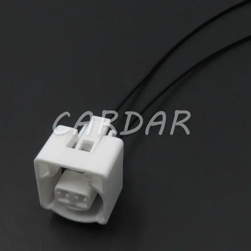 2 Pin White Electrical Connector Waterproof Automotive Wiring Harness Plug