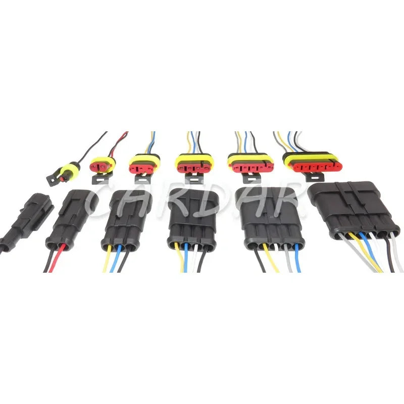 Superseal 1.5 Kit AMP Tyco 1/2/3/4/5/6 Pin Waterproof Electrical Wire Connector Waterproof With Wire Harness