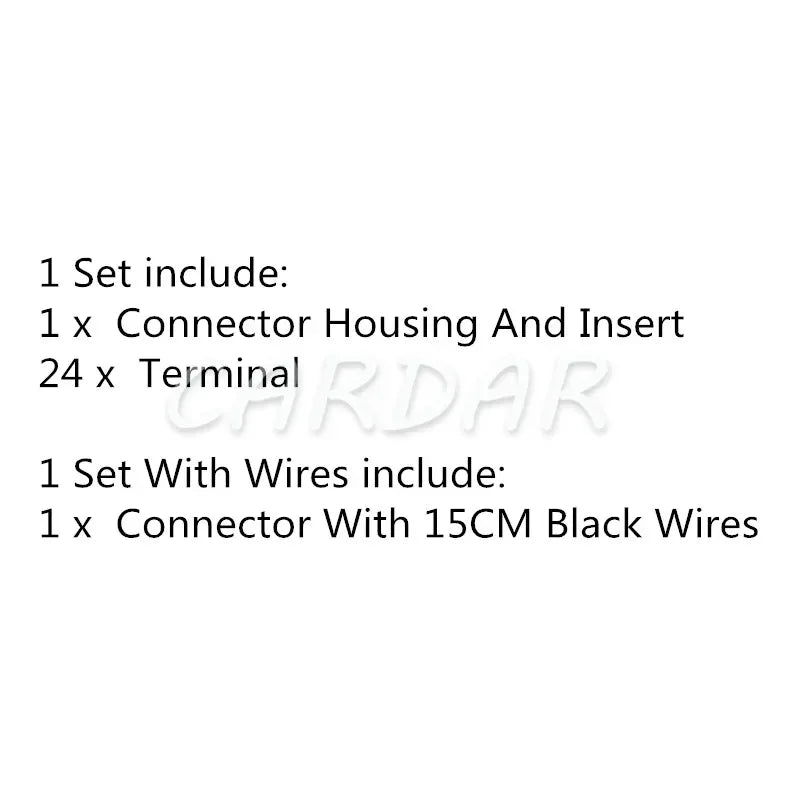 24 Pin Automobile Small Current Plastic Housing Unsealed Socket MG654102 Car Wire Cable Connector