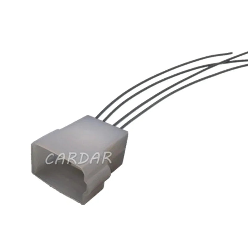 4 Pin 6.3 Series White Auto Connector High Current Oxygen Sensor Wiring Socket Female Male Adapter 180900